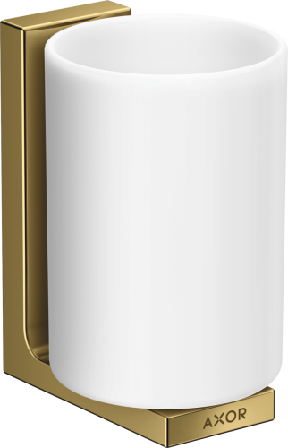 Купить купить стаканчик для зубных щеток axor universal rectangular настенный, полированное золото арт. 42604990