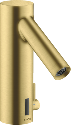 Купить купить смеситель для раковины электронный axor starck 90, с регулировкой температуры, питание от батареек, шлифованная медь арт. 10101950