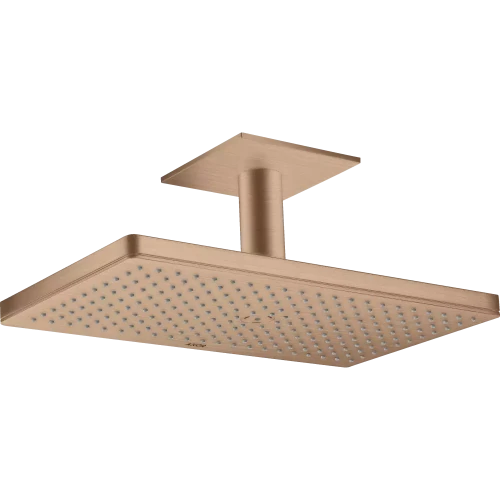 Купить купить верхний душ axor showersolutions, 1 jet, с потолочным подсоединением, 460x270 мм, шлифованное красное золото арт. 35277310