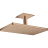 Купить купить верхний душ axor showersolutions, 1 jet, с потолочным подсоединением, 460x270 мм, шлифованное красное золото арт. 35277310
