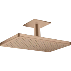 Верхний душ Axor ShowerSolutions, 1 jet, с потолочным подсоединением, 460x270 мм, шлифованное красное золото арт. 35277310