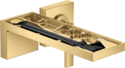 Купить купить смеситель для раковины axor myedition настенный с изливом 221 мм без панели, матовое золото арт. 47062250