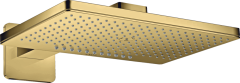 Верхний душ AXOR ShowerSolutions 460/300 2jet, с держателем, с розеткой softsquare, полированное золото арт. 35275990
