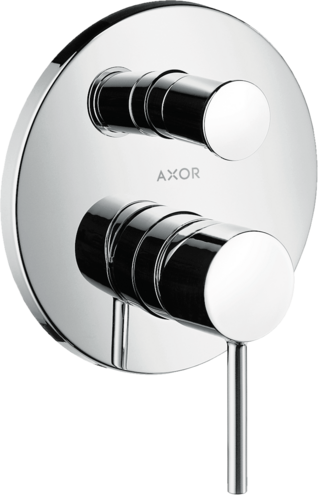 Купить купить смеситель для ванны axor starck, однорычажный, скрытого монтажа, с круглой рычаговой рукояткой, со встроенной защитной комбинацией en1717, хром арт. 10418000