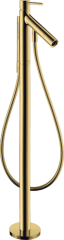 Смеситель для ванны напольный Axor Starck, однорычажный, с круглой рычаговой рукояткой, полированное золото арт. 10456990