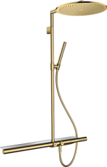 Душевая система AXOR ShowerSolutions Showerpipe с термостатом 800 и верхним душем 350 1jet, полированное золото арт. 27984990