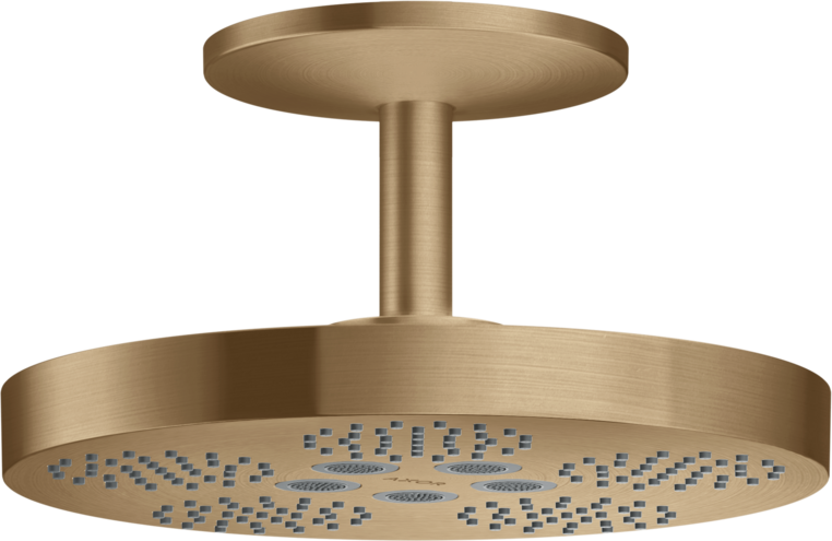 Купить купить верхний душ axor one 280 2jet с потолочным подсоединением, шлифованная бронза арт. 48494140