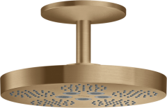 Верхний душ Axor One 280 2jet с потолочным подсоединением, шлифованная бронза арт. 48494140