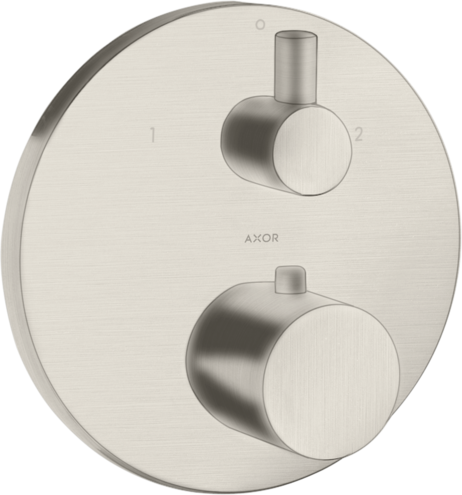 Купить купить термостат axor uno с запорным/переключающим вентилем, сталь арт. 38720800