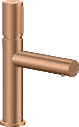 Купить купить смеситель axor uno для раковины select 110, с незапираемым сливным набором, шлифованная бронза арт. 45012140