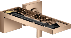 Смеситель для раковины AXOR MyEdition настенный с изливом 221 мм без панели, полированное красное золото арт. 47062300