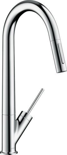 Купить купить кухонный смеситель axor starck 270, с вытяжным душем, eco, хром арт. 12800000