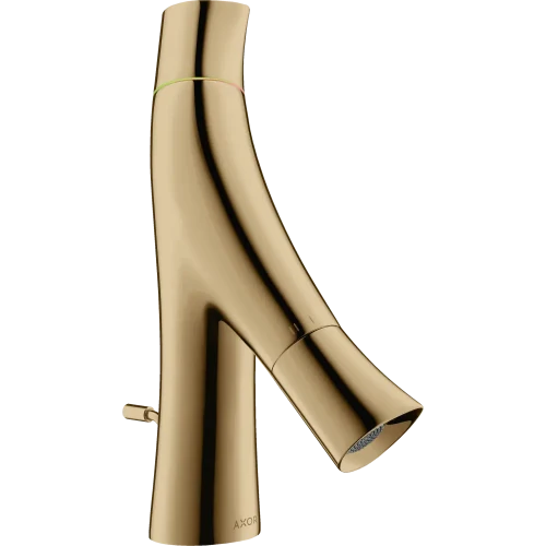 Купить купить смеситель для раковины axor starck organic 50, с двумя рукоятками, для гостевой раковины, со сливным гарнитуром, полированная бронза арт. 12014130