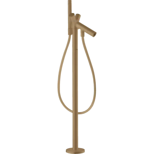 Купить купить смеситель для ванны напольный axor starck, c двумя рукоятками, шлифованная бронза арт. 10458140