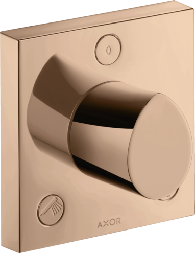 Купить купить запорный/переключающий вентиль trio/quattro axor starck organic, 120/120, скрытого монтажа, полированное красное золото арт. 12731300