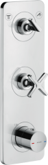 Модуль термостата 380/120 AXOR Citterio E для 2 потребителей, скрытого монтажа, с панелью, хром арт. 36703000