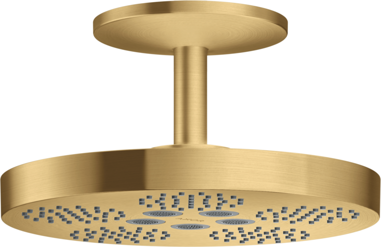 Купить купить верхний душ axor one 280 2jet с потолочным подсоединением, шлифованное золото арт. 48494250