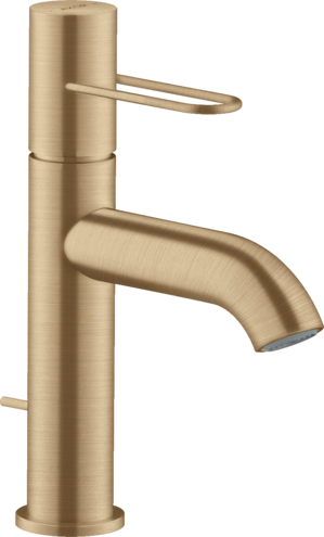 Купить купить смеситель для раковины axor uno 100 с рукояткой-петлей, со сливным гарнитуром, шлифованная бронза арт. 38023140