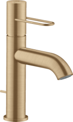 Смеситель для раковины AXOR Uno 100 с рукояткой-петлей, со сливным гарнитуром, шлифованная бронза арт. 38023140