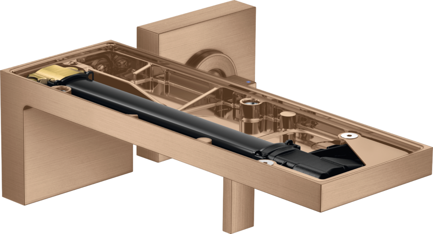 Купить купить смеситель для раковины axor myedition настенный с изливом 221 мм без панели, матовое красное золото арт. 47062310