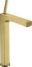 Купить купить смеситель для раковины axor citterio 280, с тонкой рукояткой, для накладной раковины, со сливным гарнитуром, матовая латунь арт. 39020950