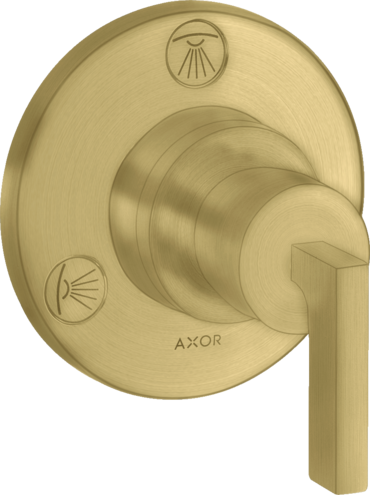 Купить купить запорный/переключающий вентиль axor citterio trio/quattro с рычаговой рукояткой, матовая латунь арт. 39920950