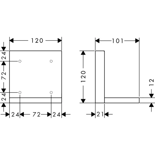 Купить купить полка axor showersolutions 120/120, хром арт. 40872000