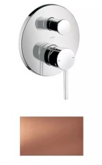 Смеситель для ванны Axor Starck, однорычажный, скрытого монтажа, с плоской рычаговой рукояткой, шлифованное красное золото арт. 10414310