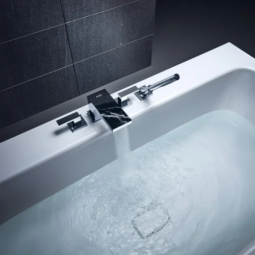 Купить купить смеситель на край ванны axor myedition на 4 отверстия без панели, хром арт. 47432000