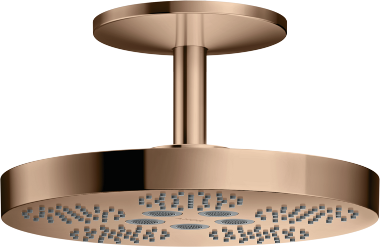 Купить купить верхний душ axor one 280 2jet с потолочным подсоединением, полированное красное золото арт. 48494300