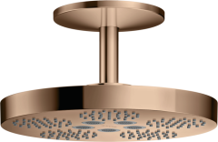 Верхний душ Axor One 280 2jet с потолочным подсоединением, полированное красное золото арт. 48494300