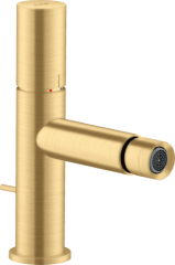 Смеситель для биде AXOR Uno с рукояткой zero со сливным гарнитуром, шлифованное золото арт. 45200250