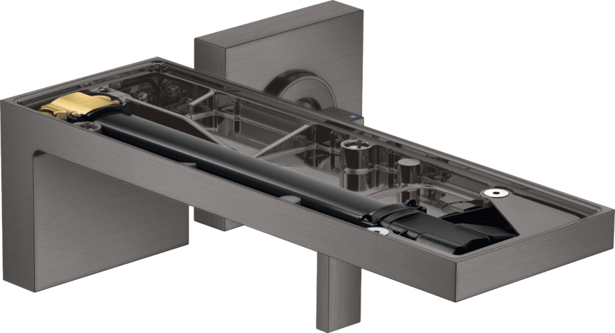 Купить купить смеситель для раковины axor myedition настенный с изливом 221 мм без панели, матовый черный, хром арт. 47062340