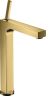 Купить купить смеситель для раковины axor citterio 280, с тонкой рукояткой, для накладной раковины, со сливным гарнитуром, полированное золото арт. 39020990