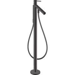 Смеситель для ванны напольный Axor Starck, c двумя рукоятками, шлифованный черный, хром арт. 10458340