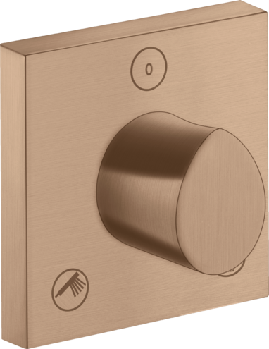 Купить купить запорный/переключающий вентиль trio/quattro axor starck organic, 120/120, скрытого монтажа, шлифованное красное золото арт. 12731310