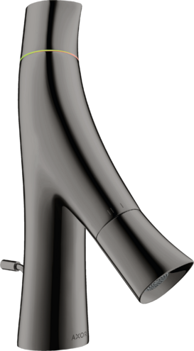 Купить купить смеситель для раковины axor starck organic 50, с двумя рукоятками, для гостевой раковины, со сливным гарнитуром, полированный черный, хром арт. 12014330