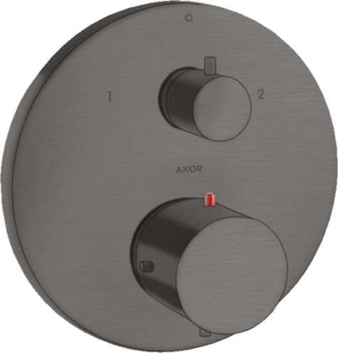 Купить купить термостат с запорным/переключающим вентилем axor starck, шлифованный черный, хром арт. 10720340