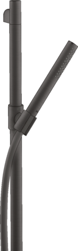 Купить купить душевой набор axor starck, 0,9 м, с ручным душем-"палочкой", 1 jet, шлифованный черный, хром арт. 27983340