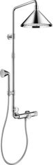 Душевая система AXOR Showers/Front Showerpipe с термостатом и верхним душем 240 2jet, хром арт. 26020000