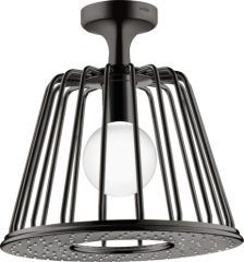 Верхний душ AXOR LampShower/Nendo 275 1jet, с потолочным подсоединением, полированный черный, хром арт. 26032330