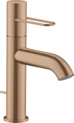 Смеситель для раковины AXOR Uno 100 с рукояткой-петлей, со сливным гарнитуром, шлифованное красное золото арт. 38023310