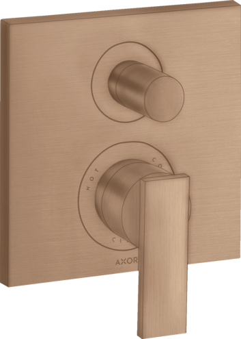 Купить купить смеситель для ванны axor citterio с рычаговой рукояткой, со встроенной защитной комбинацией en1717, матовое красное золото арт. 39457310