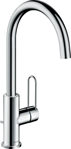 Купить купить смеситель для раковины axor uno 240 с рукояткой-петлей, со сливным гарнитуром, хром арт. 38036000