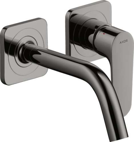 Купить купить смеситель для раковины настенный axor citterio m с изливом 167 мм, с отдельными розетками, полированный черный, хром арт. 34113330