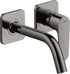 Смеситель для раковины настенный AXOR Citterio M с изливом 167 мм, с отдельными розетками, полированный черный, хром арт. 34113330