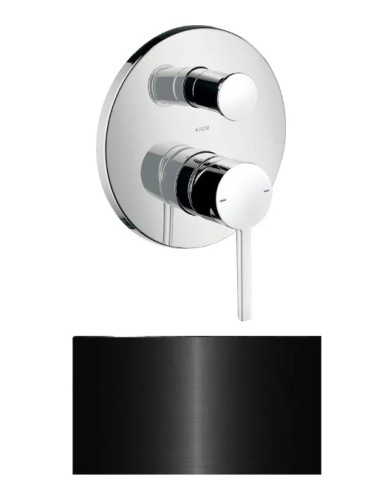 Купить купить смеситель для ванны axor starck, однорычажный, скрытого монтажа, с плоской рычаговой рукояткой, полированный черный, хром арт. 10414330