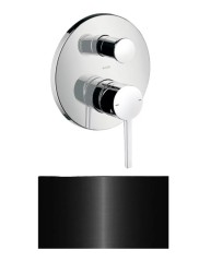 Смеситель для ванны Axor Starck, однорычажный, скрытого монтажа, с плоской рычаговой рукояткой, полированный черный, хром арт. 10414330