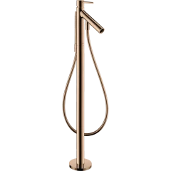 Смеситель для ванны напольный Axor Starck, c двумя рукоятками, полированное красное золото арт. 10458300