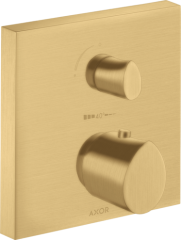 Термостат Axor Starck Organic, с запорным/переключающим вентилем, шлифованное золото арт. 12716250